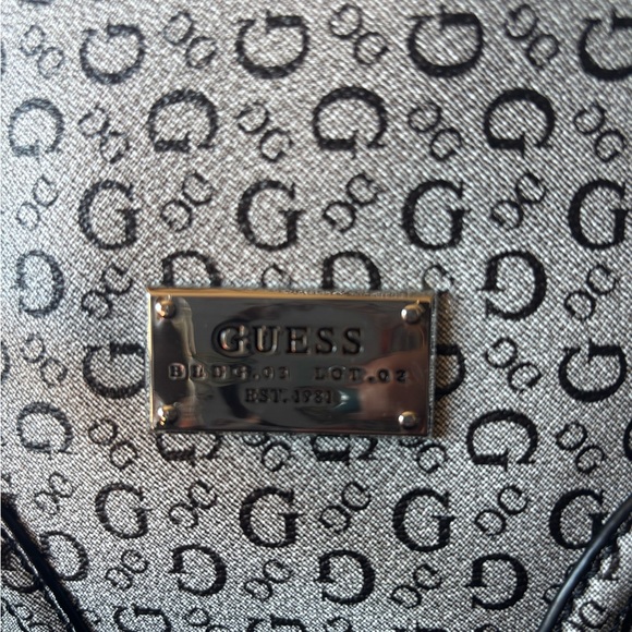 Guess Black and White Monogram Satchel - Picture 3 of 11